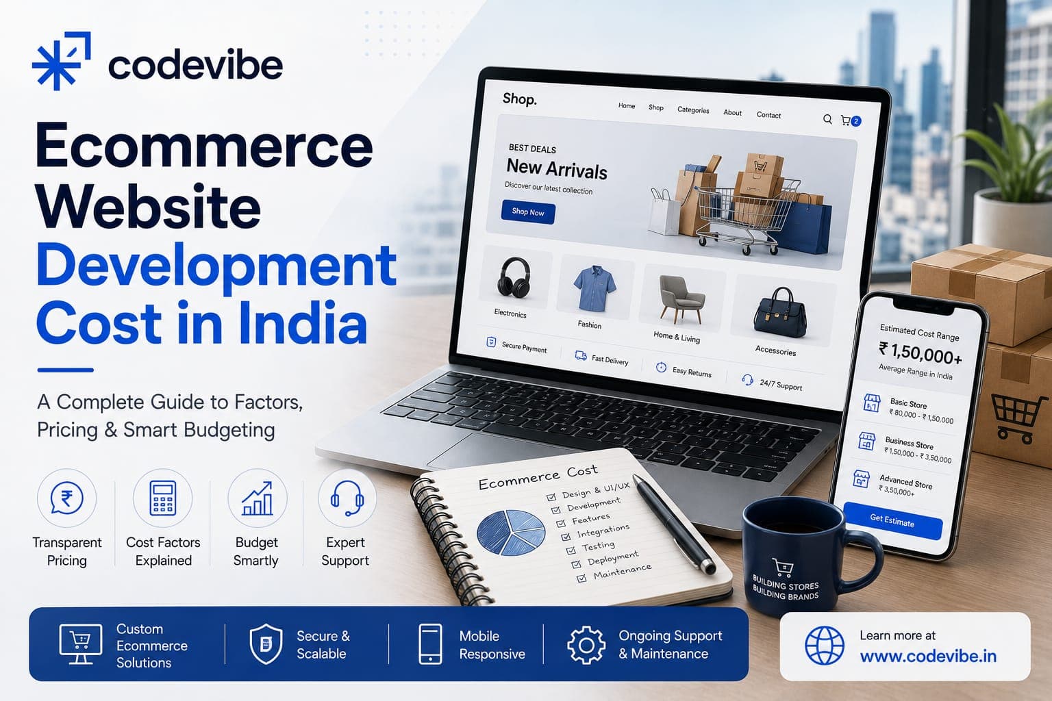 Ecommerce website development cost in India for 2026