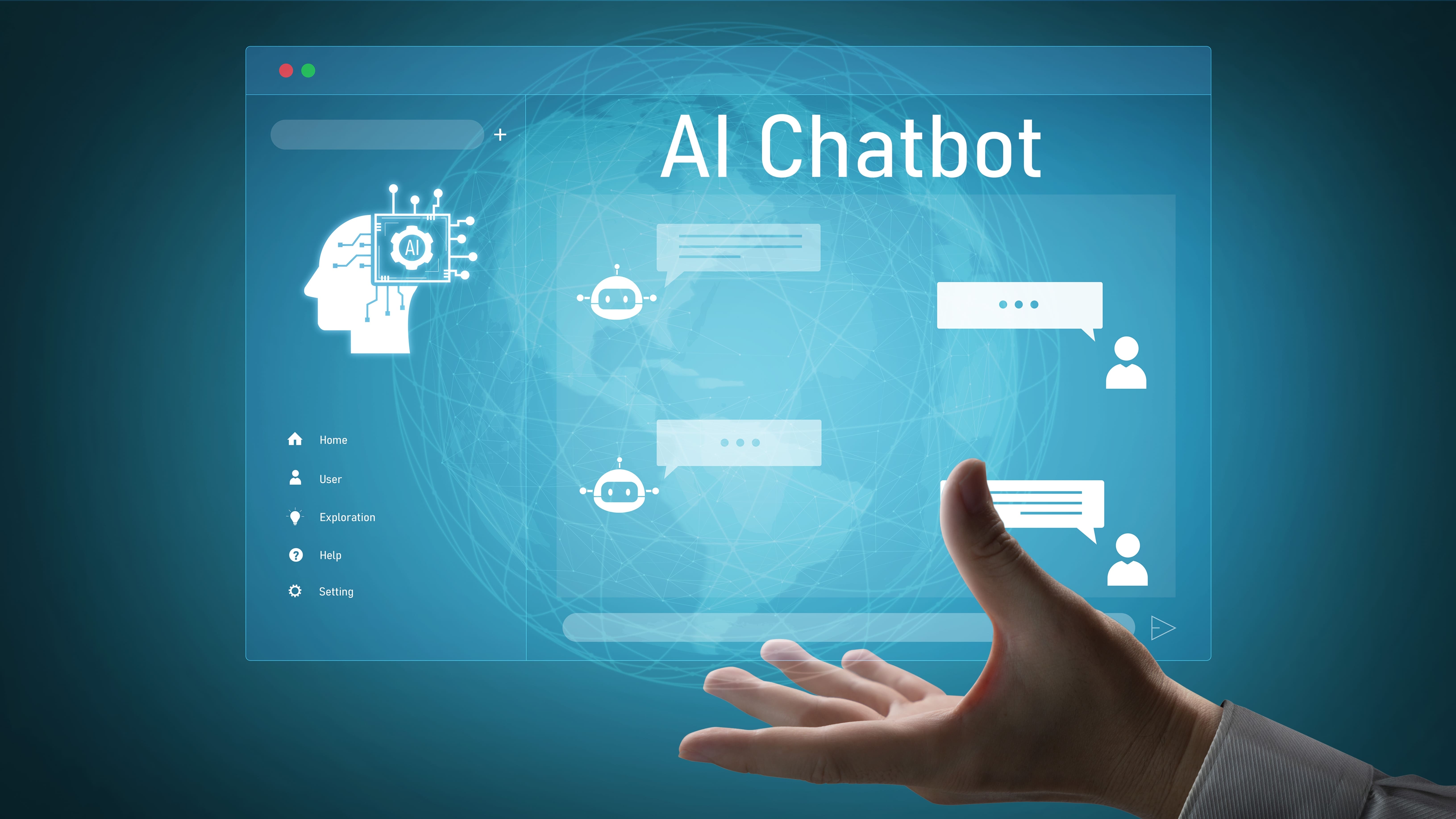 A chatbot in conversation - the responsive, read-only half of the AI agent vs chatbot comparison.