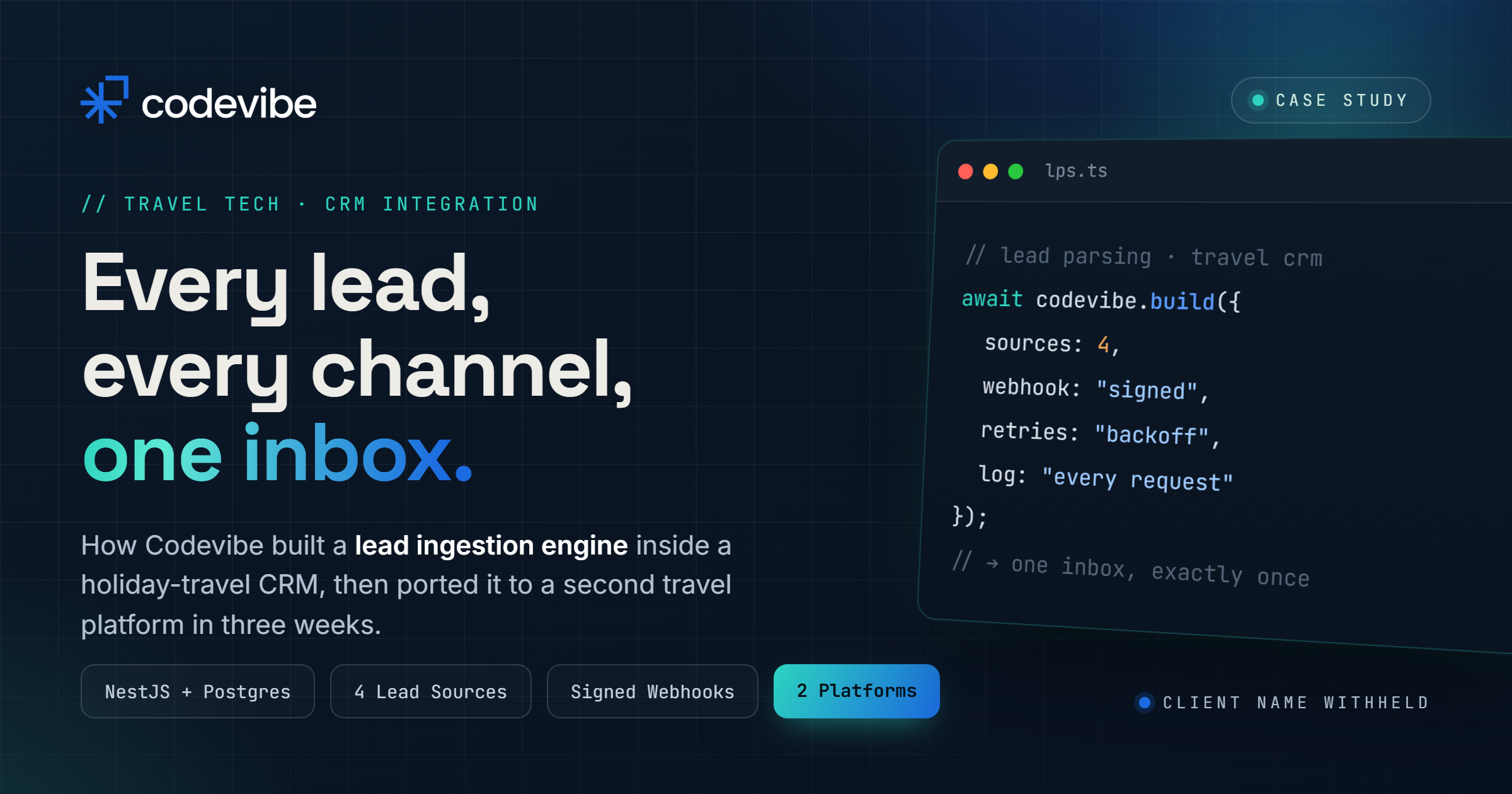 Lead Parsing System - Codevibe case study